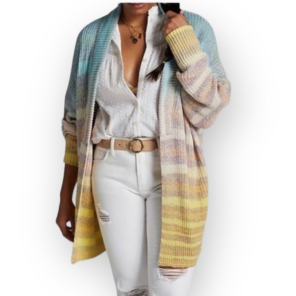 NWT Anthropologie Pilcro Space-Dyed Open Front Cardigan - Picture 2 of 14
